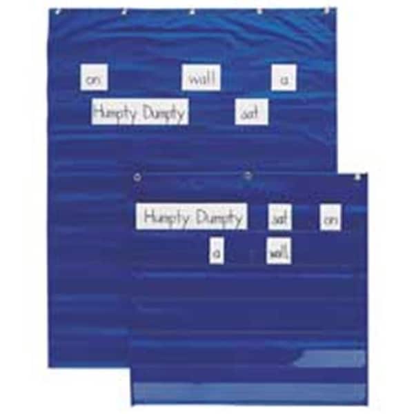 Pacon Corporation Pacon Corporation PAC20080 Mini Word-Sentence Pocket Strip Pocket Chart- 28in.x28in.- Blue PAC20080 - main